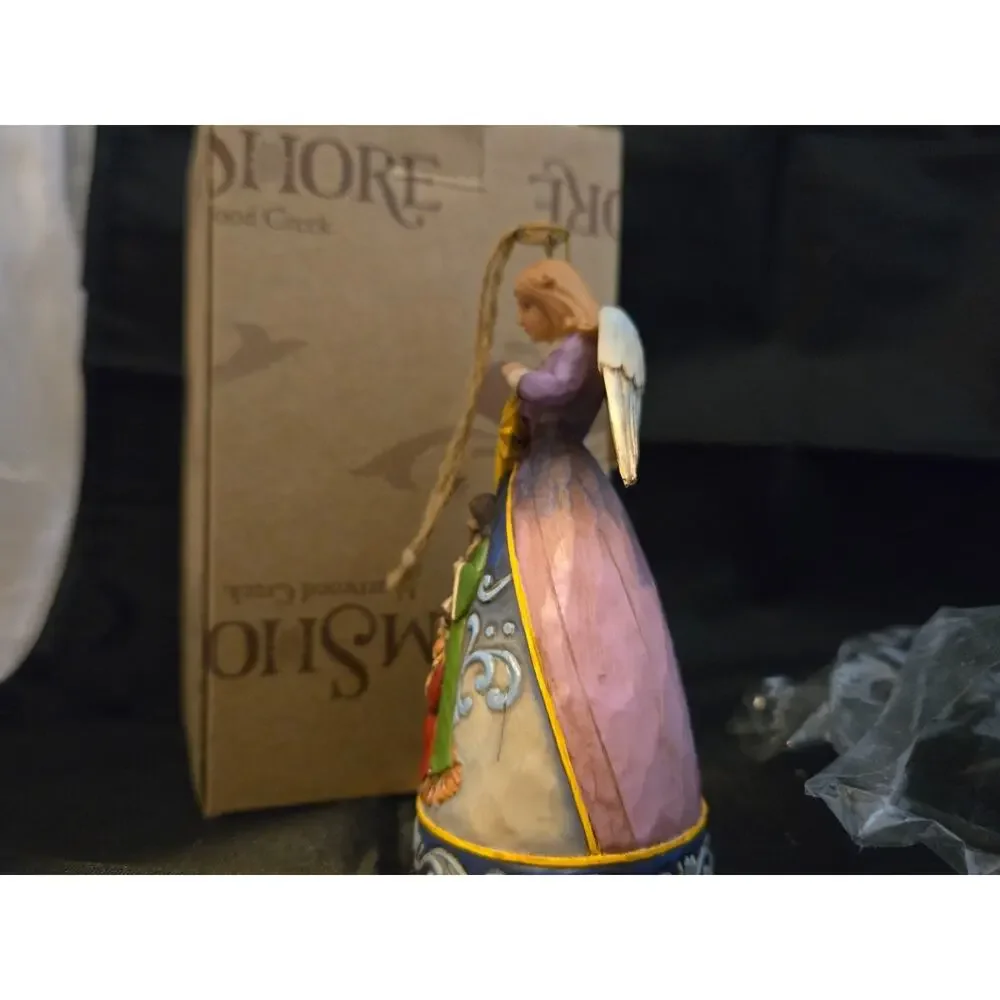 Jim Shore Heartwood Creek Angel Ornament With Nativity Scene 4011913 with box